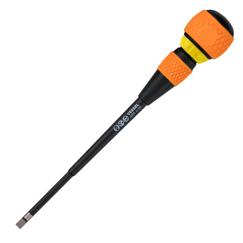 Ball Ratchet Screwdriver No.2200 (Slotted 6 x 150) (VESSEL)