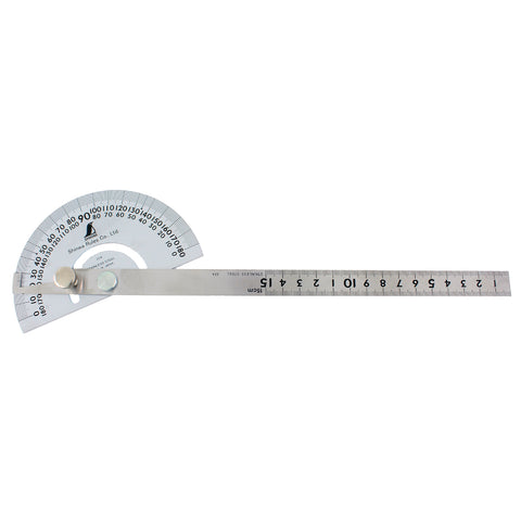 Protractor 101 with guide slot 120 mm  (Shinwa)