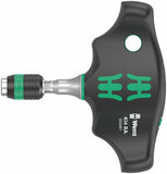 416 RA T-handle bitholding screwdriver with ratchet function and Rapidaptor quick-release chuck (WERA)