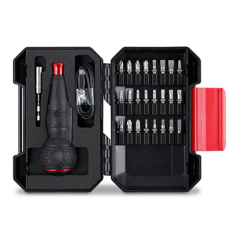 Cordless Rechargeable Ballgrip Screwdriver with 25pce Set Driver for NZ type Bits (VESSEL)