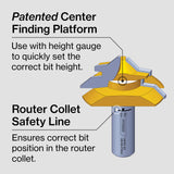 MicroJig FitFinder Lock Mitre Router Bit 1/2" shank (Microjig)