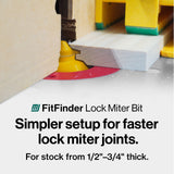 MicroJig FitFinder Lock Mitre Router Bit 1/2" shank (Microjig)