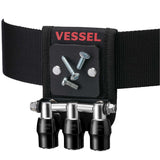 NEW!! Belt "TRIO" bit holder black w/ magnetic pad (VESSEL)