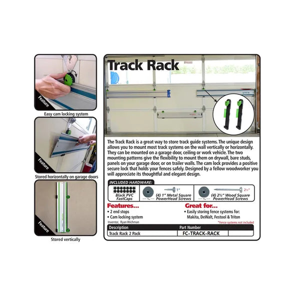 Fastcap Track Rack 2 piece - suits Festool Guide Rail (Fastcap ...