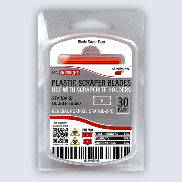 Scraperite Plastic Razor Blade - General Purpose Orange - Standard Rec ...