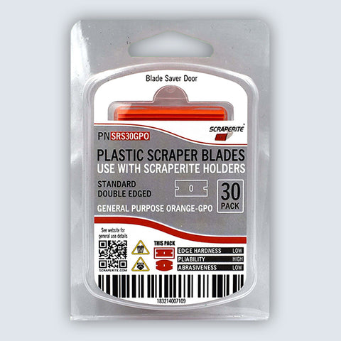 Scraperite Plastic Razor Blade - General Purpose Orange - Standard Rec ...