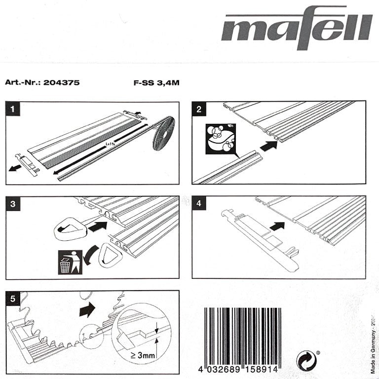 MAFELL GUIDE RAIL F-SS 3,4M LONG SPLINTER GUARD (Mafell) – PiranhaTools