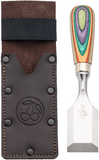 Arriving soon!! Special edition skateboard short chisel in leather belt holster, 35 mm (Two Cherries)